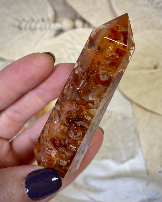 Carnelian Orgonite Point