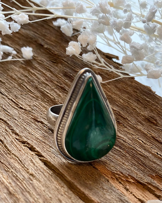 Sterling Silver Malachite Ring