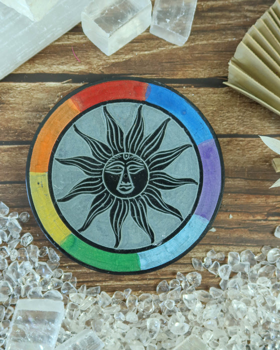 Hand Painted Incense holder - Sun Rainbow