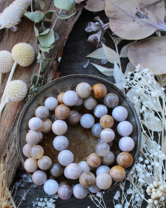 Fossilised Coral Agate Bracelet