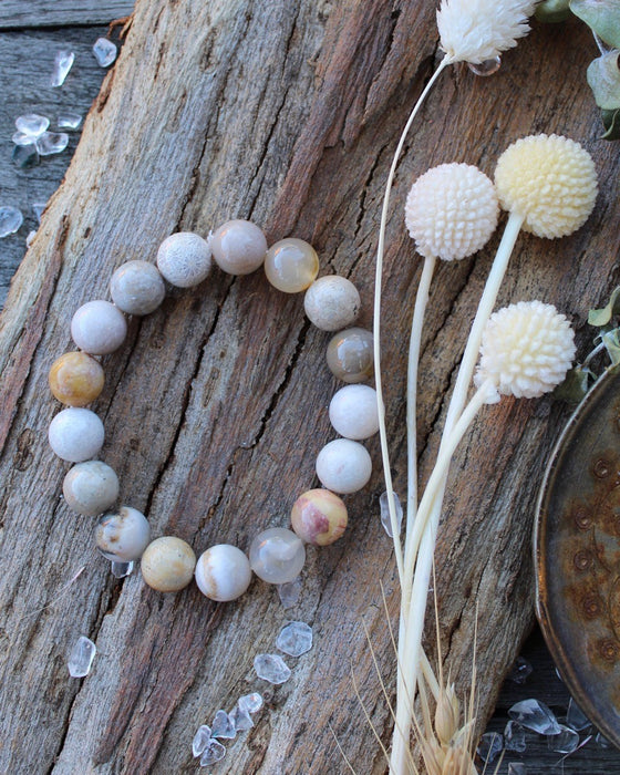 Fossilised Coral Agate Bracelet