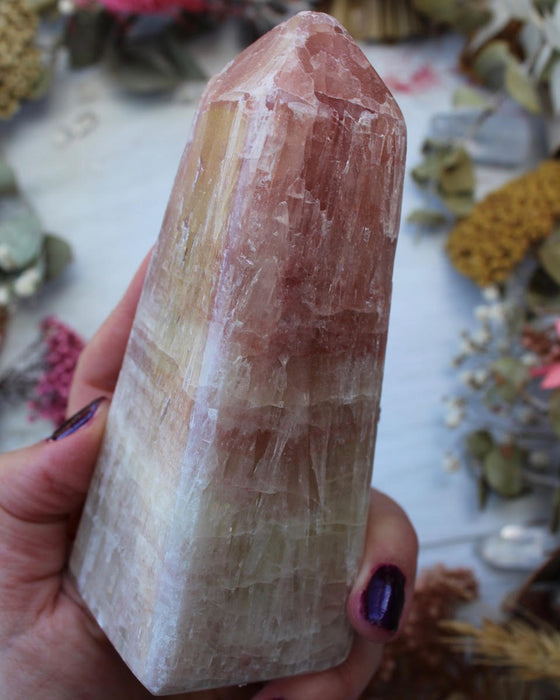 Rose Calcite Point