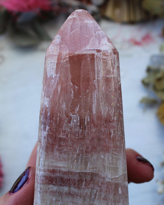 Rose Calcite Point