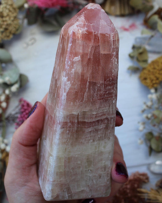 Rose Calcite Point