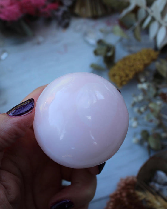 Pink Mangano Calcite Sphere