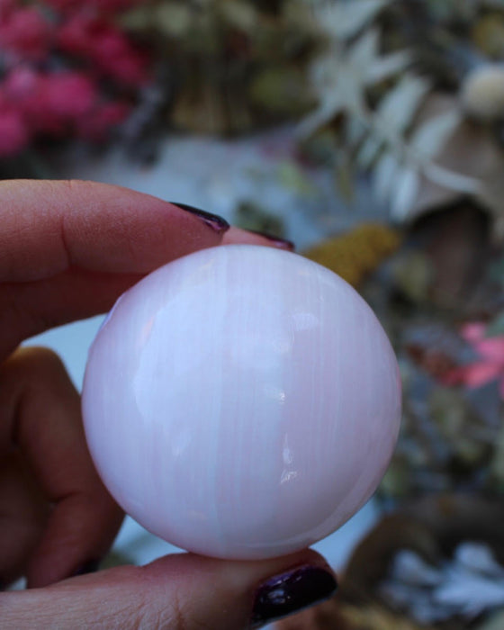 Pink Mangano Calcite Sphere