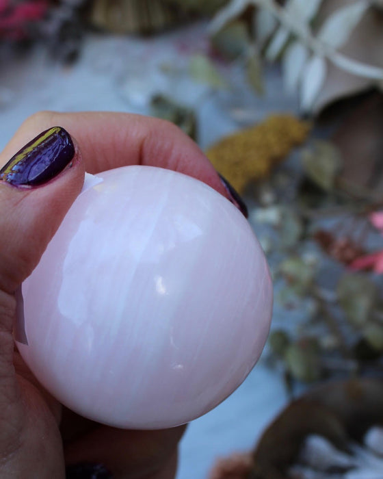 Pink Mangano Calcite Sphere