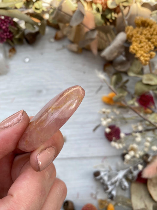 Rose Quartz Palm Stone