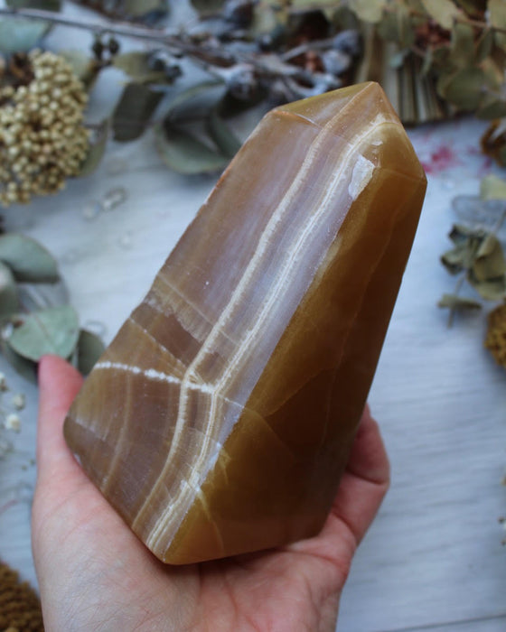 Honey Calcite Point