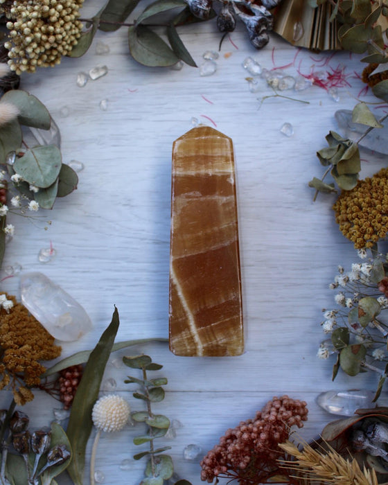 Honey Calcite Point