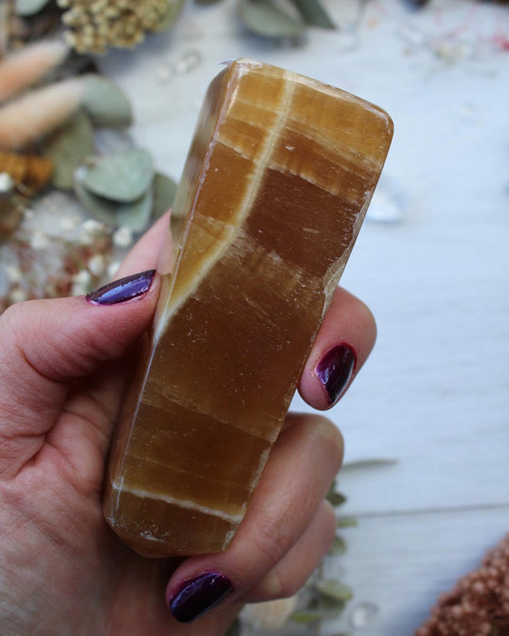 Honey Calcite Point